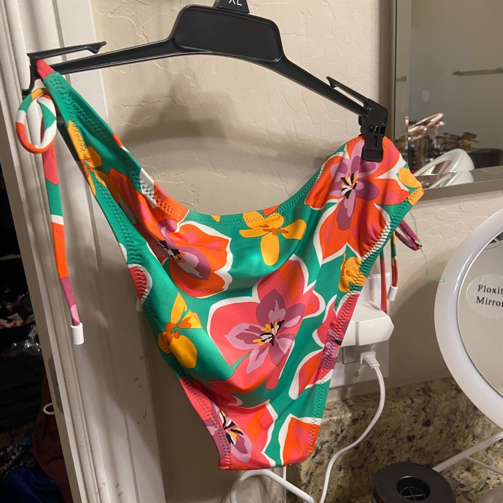 Sanctuary multi color string tie bikini bottom XL